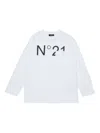 N°21 T-shirt Manica Lunga In Jersey Con Logo In White