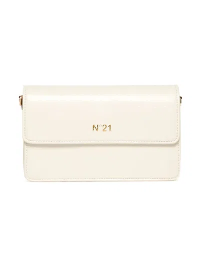 N°21 Kids' Logo-stamp Shoulder Bag In White