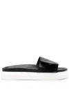 N°21 Logo Strap Slides In Black