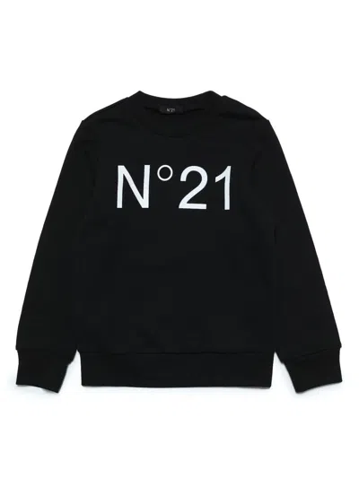 N°21 Kids' Logo Sweatshirt In Black
