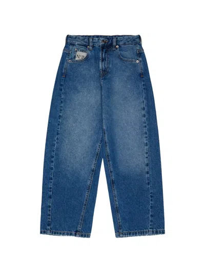 N°21 Kids' Logo-label Flared Jeans In Blue