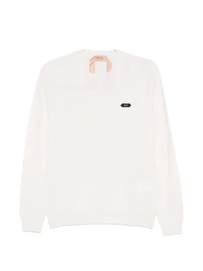 N°21 Logo-patch Sweater In Multi