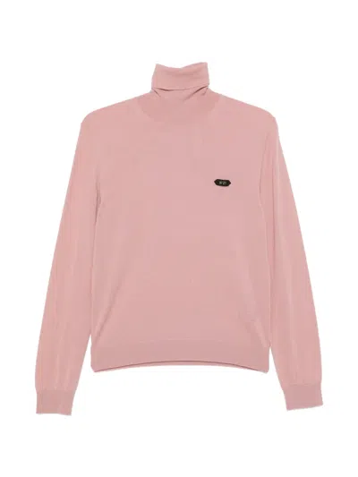 N°21 Logo-plaque Roll-neck Sweater In Pink