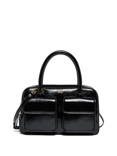 N°21 Kids' Logo-plaque Shoulder Bag In Black