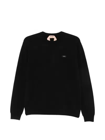 N°21 Logo-plaque Sweater In Black