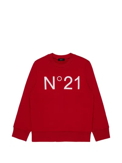 N°21 Kids' Logo-print Sweatshirt In Red