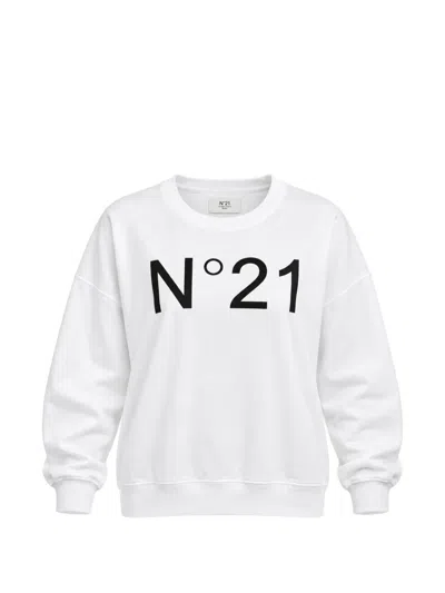 N°21 Logo-print Sweatshirt In White