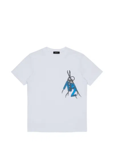 N°21 Kids' Logo-print T-shirt In White