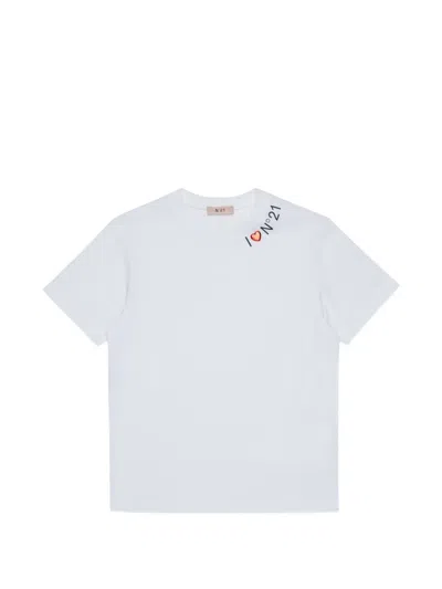 N°21 Kids' Logo-print T-shirt In White