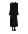 N°21 N21 Long Double-breasted Coat Without Collar In Black