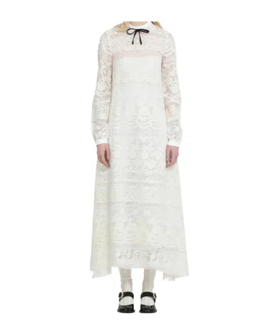 N°21 Long Lace Dress In White