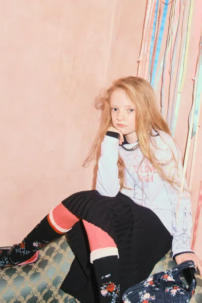 N°21 Kids' Long-sleeve T-shirt With Prints In White