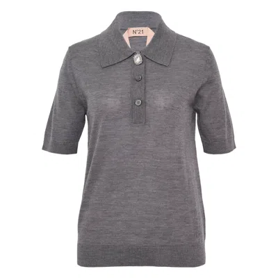 N°21 Maglia A Polo In Gray