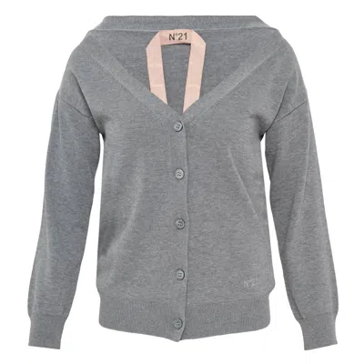 N°21 Maglia Cardigan In Gray