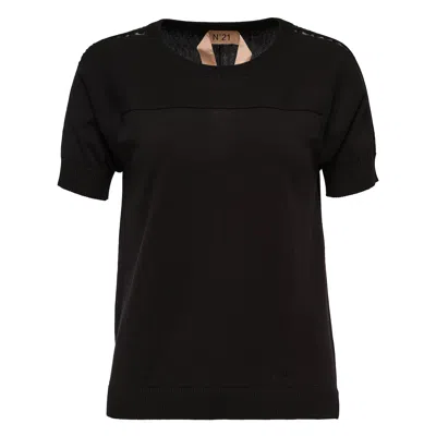 N°21 Maglia Girocollo In Black