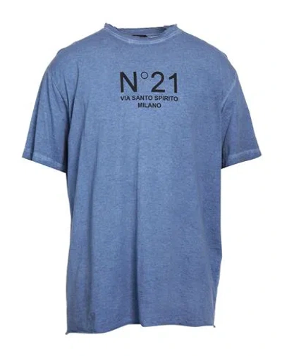 N°21 Man T-shirt Blue Size Xxl Cotton