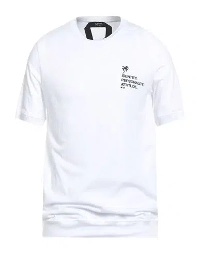 N°21 Man T-shirt White Size Xl Cotton