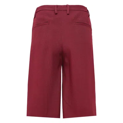 N°21 Men's Basic Bermuda Shorts In Burgundy