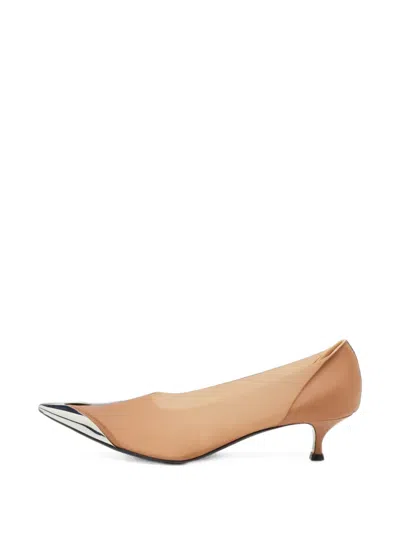 Pre-owned N°21 Metal-toe Pointed Pumps In Neutrals
