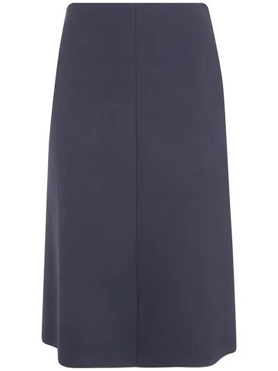 N°21 Midi Flared Skirt Fabric In Blue
