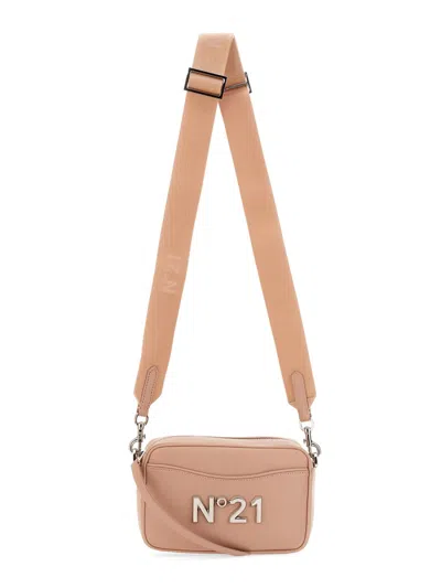 N°21 Mini Logo Plaque Crossbody Handbag In White