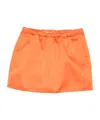 N°21 Elasticated Woven Mini Skirt In Orange