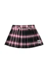 N°21 Minigonna Preppy In Flanella A Quadri In Black
