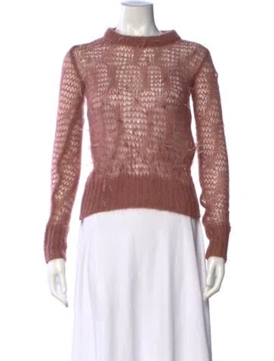 Pre-owned N°21 Mohair Crew Neck Sweater In Pink