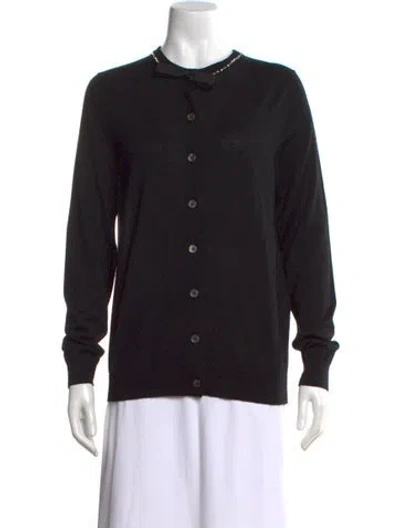 Pre-owned N°21 Mother Of Pearl Crew Neck Sweater W/ Tags In Black