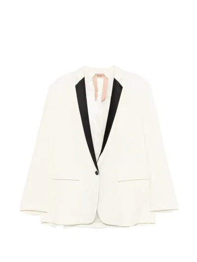 N°21 Notched Collar Blazers In White