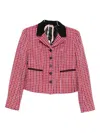 N°21 Notched-collar Tweed Jacket In Multi