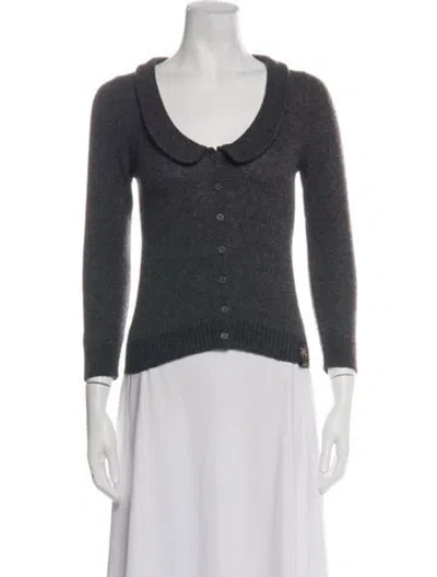 Pre-owned N°21 Open Front Sweater In Grey
