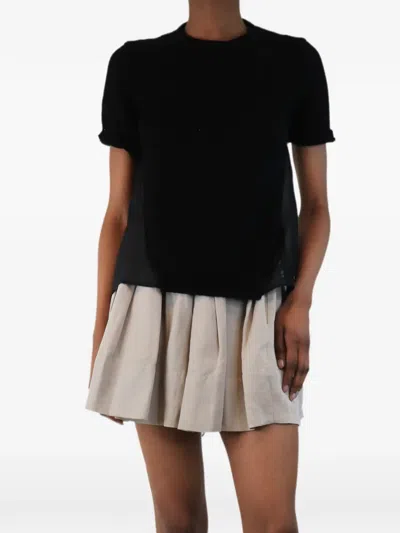 Pre-owned N°21 Open-back Floral-lace Top In Black