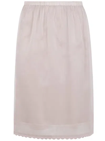N°21 Organza Mini Skirt With Lining Clothing In Neutral