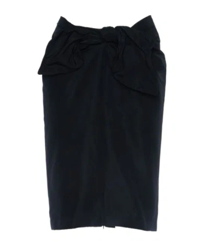N°21 Midi Skirt With Front Bow Detail In Black