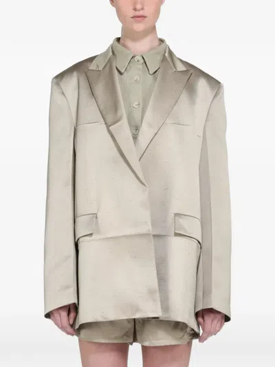 N°21 Oversized Single-breasted Blazer In White