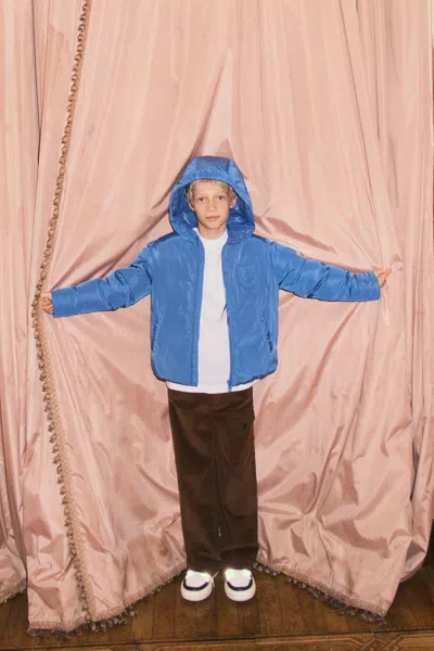 N°21 Kids' Padded Jacket With Logo In Blue
