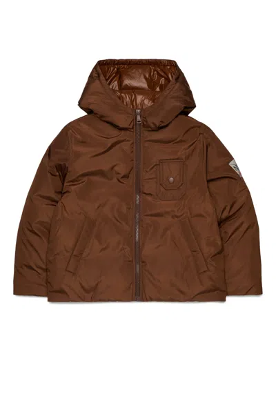 N°21 Kids' Padded Jacket With Logo In Brown