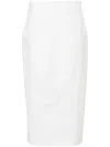 N°21 Woman Midi Skirt Ivory Size 8 Viscose, Elastane In Neutrals