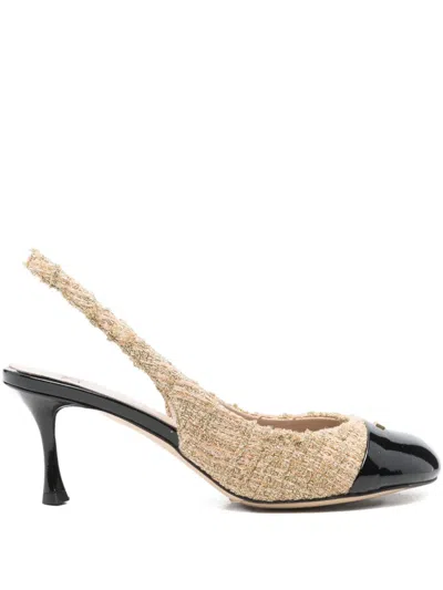 N°21 PANELLED SLINGBACK PUMPS