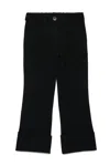 N°21 Pantaloni Classici In Crêpe Con Piega Frontale In Black