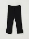 N°21 Pantaloni Classici In Crêpe Con Piega Frontale In Black
