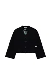 N°21 패치 포켓 가디건 In Black