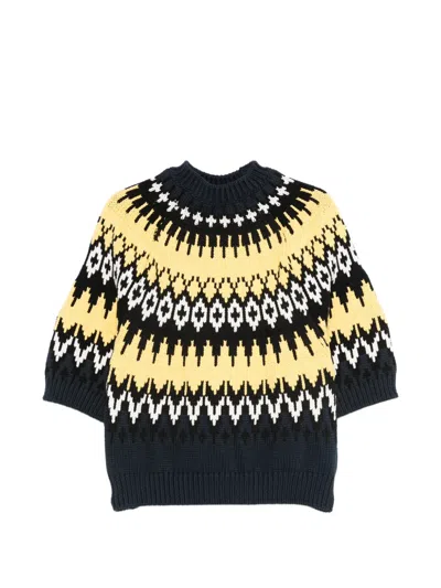 N°21 Patterned Round-neck Sweater In Multi