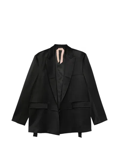 N°21 Peak-lapel Blazer In Black