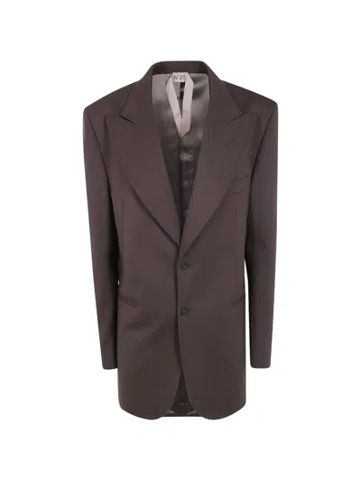 N°21 PEAK-LAPELS SINGLE-BREASTED BLAZER