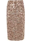 N°21 Sequin Embellished Midi Skirt In Brown