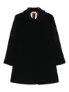 N°21 Peter-pan Collar Patch-pocket Coat In Black