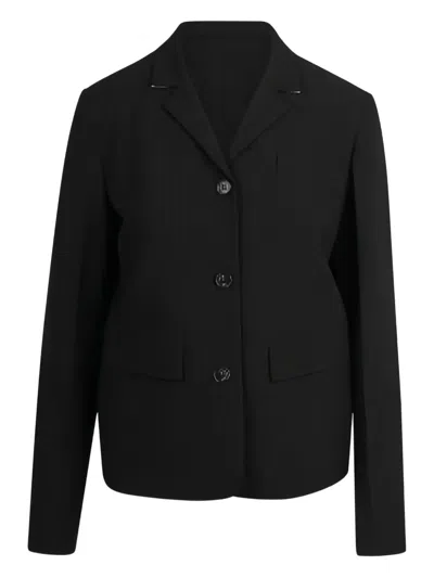 N°21 Pinstripe Pocket Jacket In Black