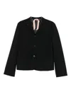 N°21 Pinstripe Three-button Blazer In Black